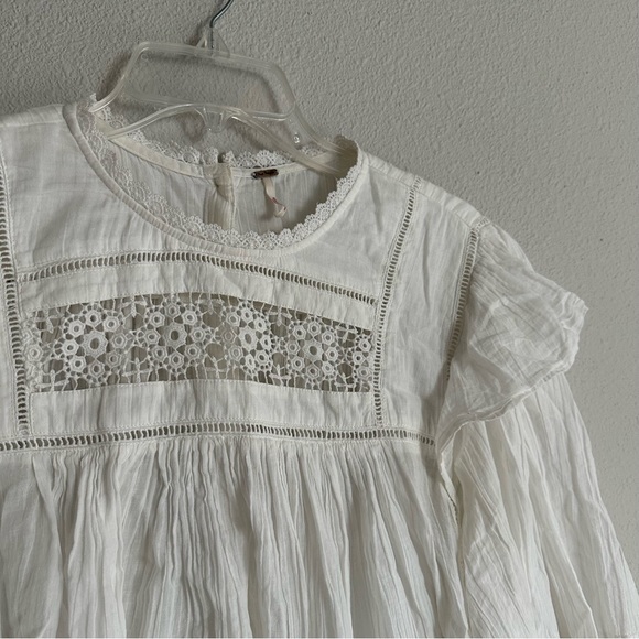 SOLD!!! Free people lace gauze top size small - Picture 5 of 8